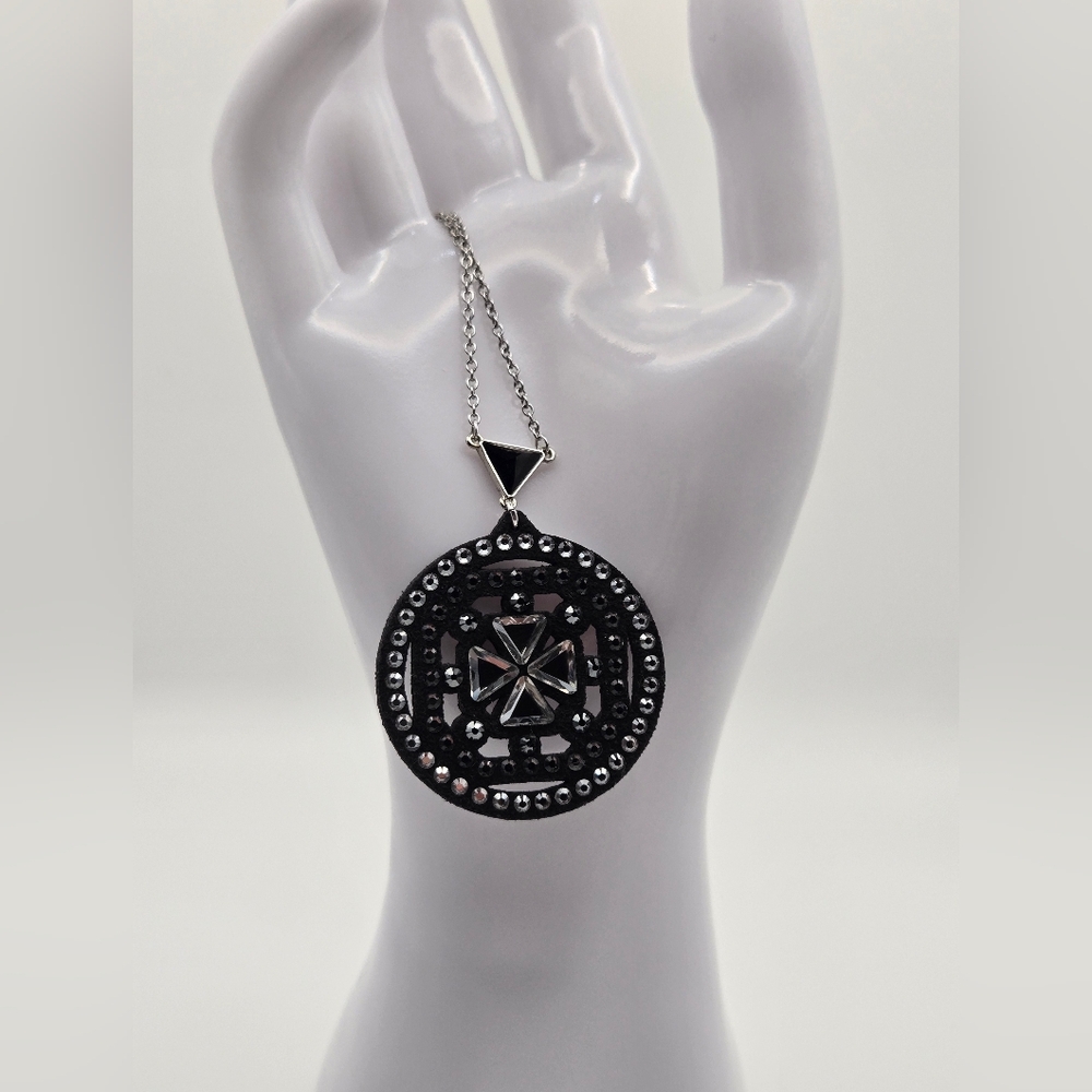 Swarovski Belle Geometric Pendant Necklace - Picture 3 of 9